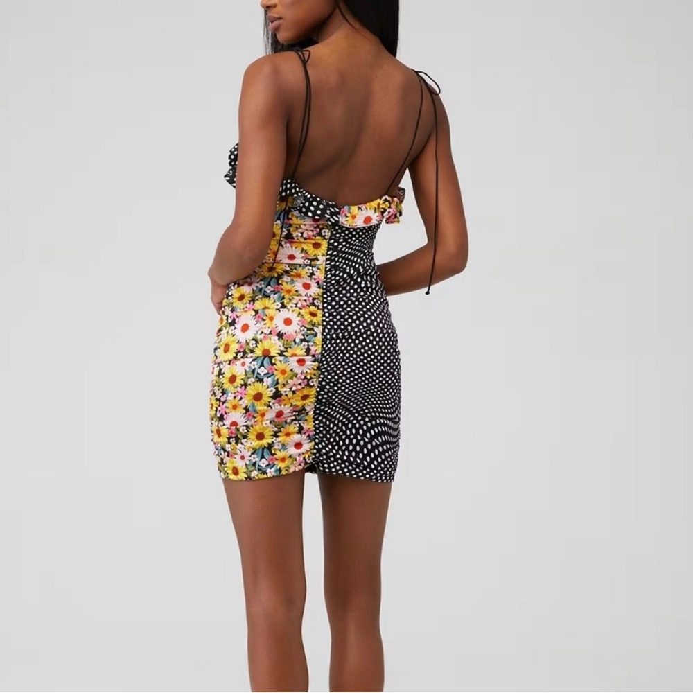 For Love & Lemons Mochi Shirred Mini Dress NWT Size XS - Picture 5 of 8